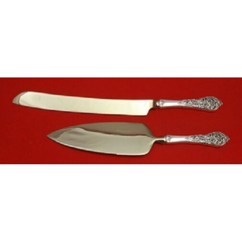 Florentine Lace By Reed and Barton Sterling Wedding Cake Set 2-Pc Custom
