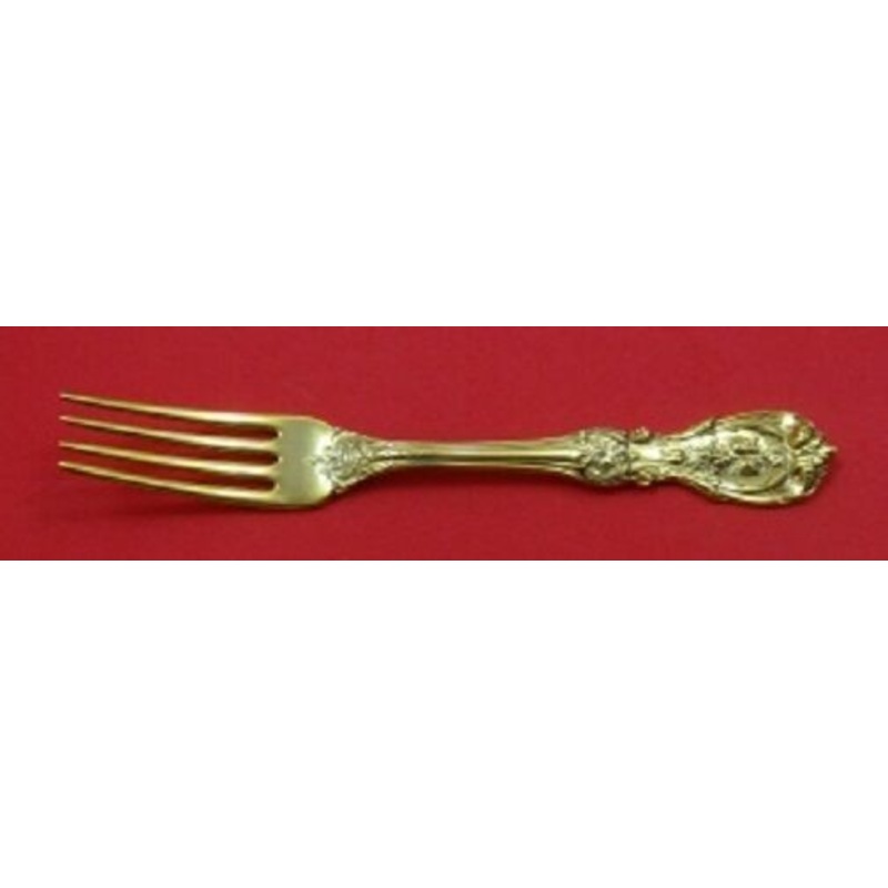 Francis I Vermeil By Reed and Barton New Script Sterling Regular Fork 7 1/4"