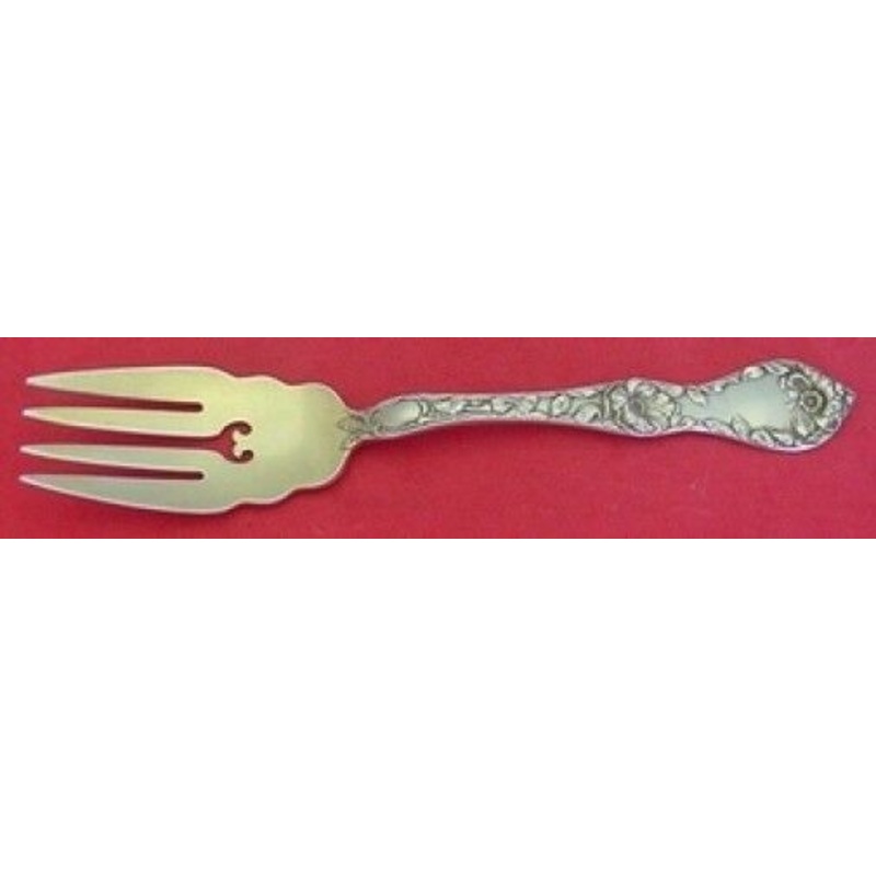 Les Cinq Fleurs by Reed and Barton Sterling Salad Fork Light GW Wavy Pcd Heart