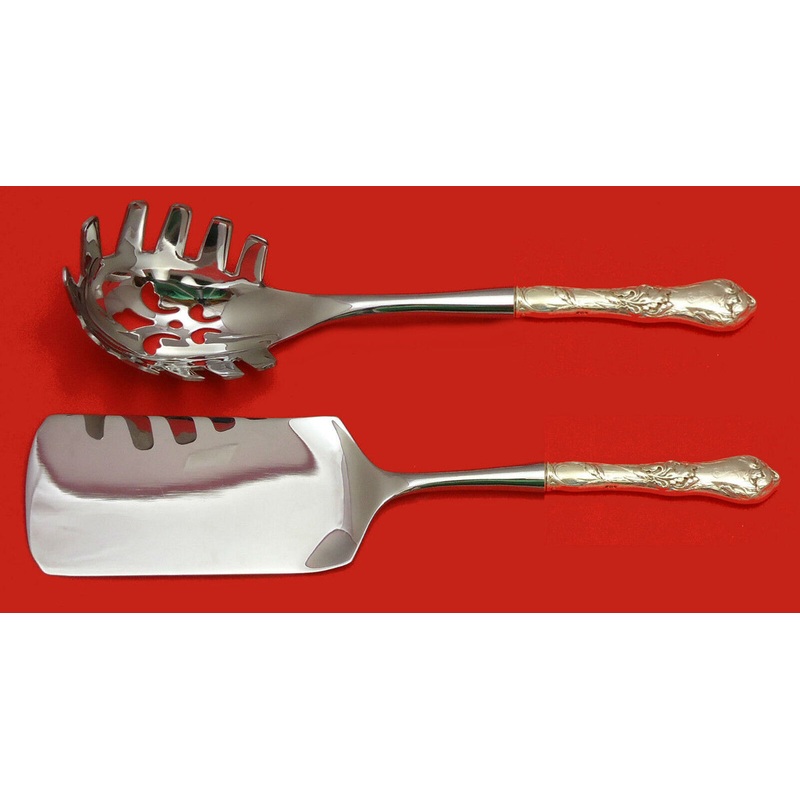 Les Cinq Fleurs by Reed & Barton Sterling Italian Pasta Svr Set 2pc HHWS  Custom