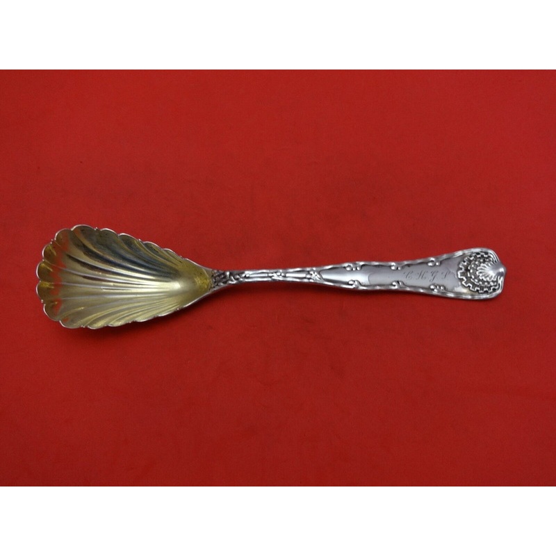Wave Edge by Tiffany & Co. Sterling Preserve Spoon Gold Washed Shell Bowl 7 1/8"
