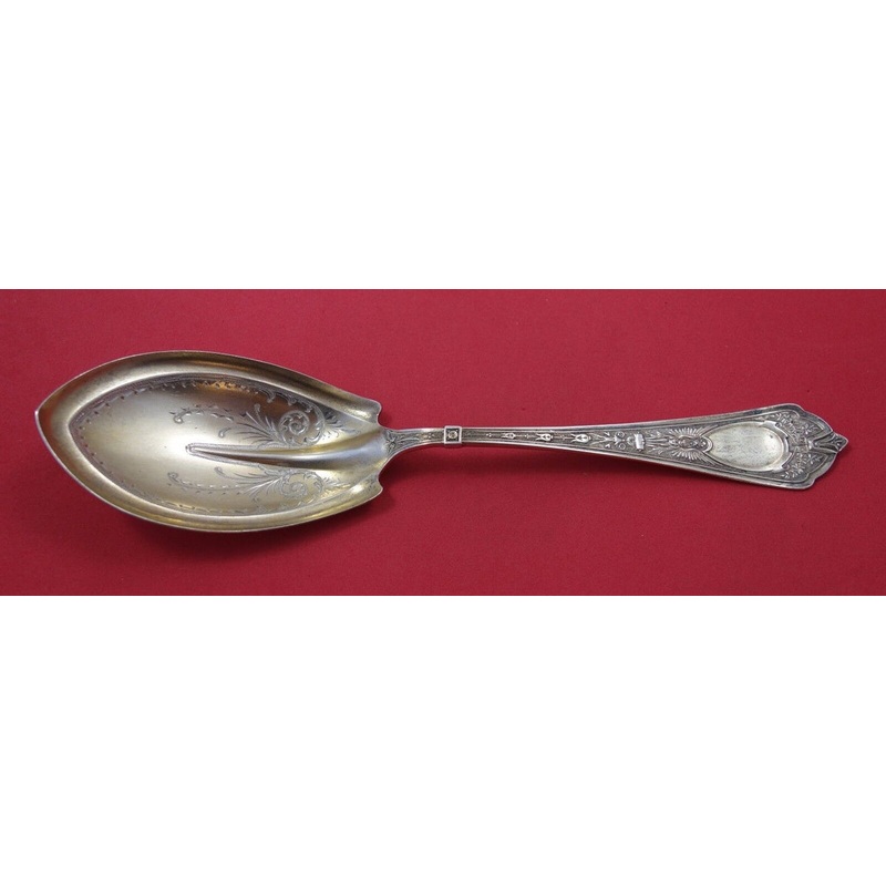 Cleopatra by Schulz and Fischer Sterling Pudding Spoon GW BC Pointed 9 1/4"