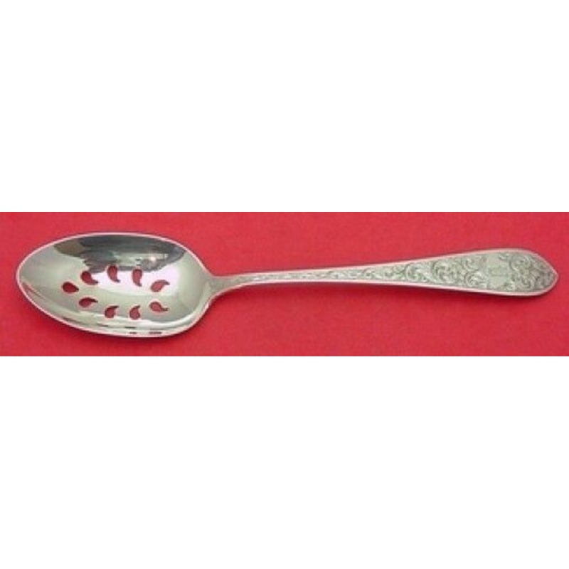 Colonial B Engraved by Whiting Sterling Serving Spoon Pcd