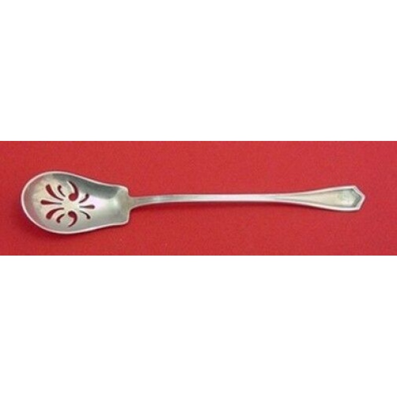 Governor Bradford by International Sterling Olive Spoon Pierced Original 5 7/8"