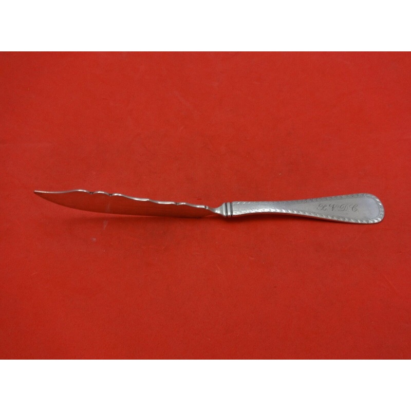 Pattern Unknown by Shiebler Sterling Master Butter Flat / Twist Handle 7 1/4"