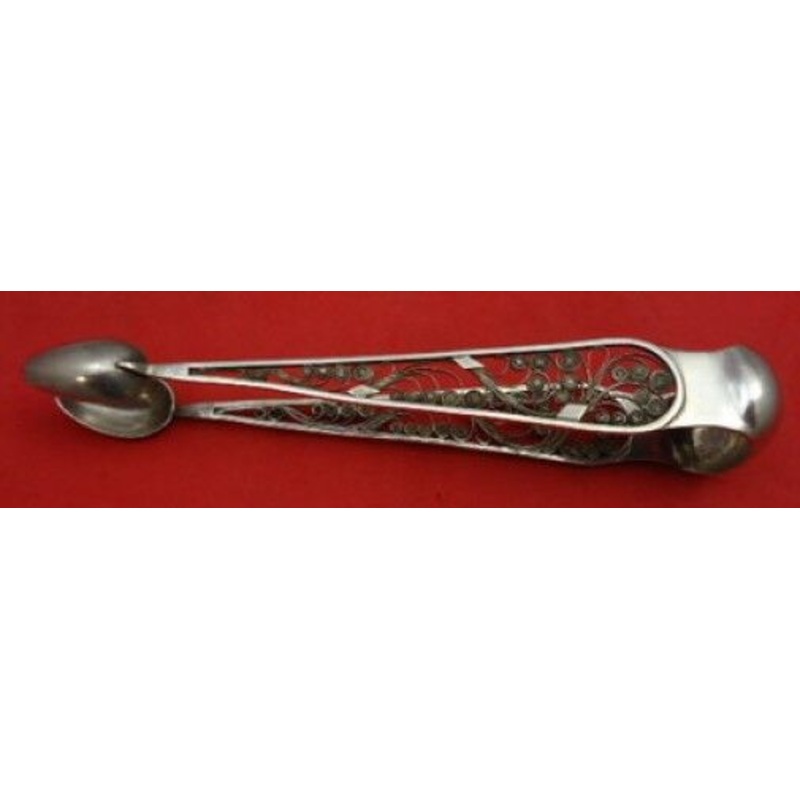 Pattern Unknown by Unknown Sterling Sugar Tong (Style of Dirksen) 6 3/8"