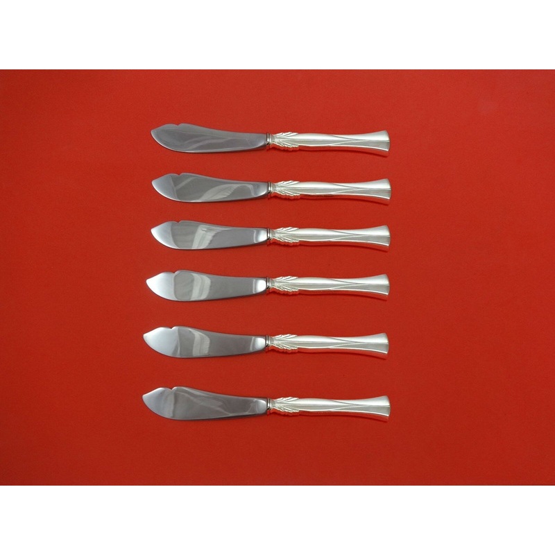 Queen Christina aka Wings by Frigast Sterling Trout Knife Set 6pc. HHWS Custom