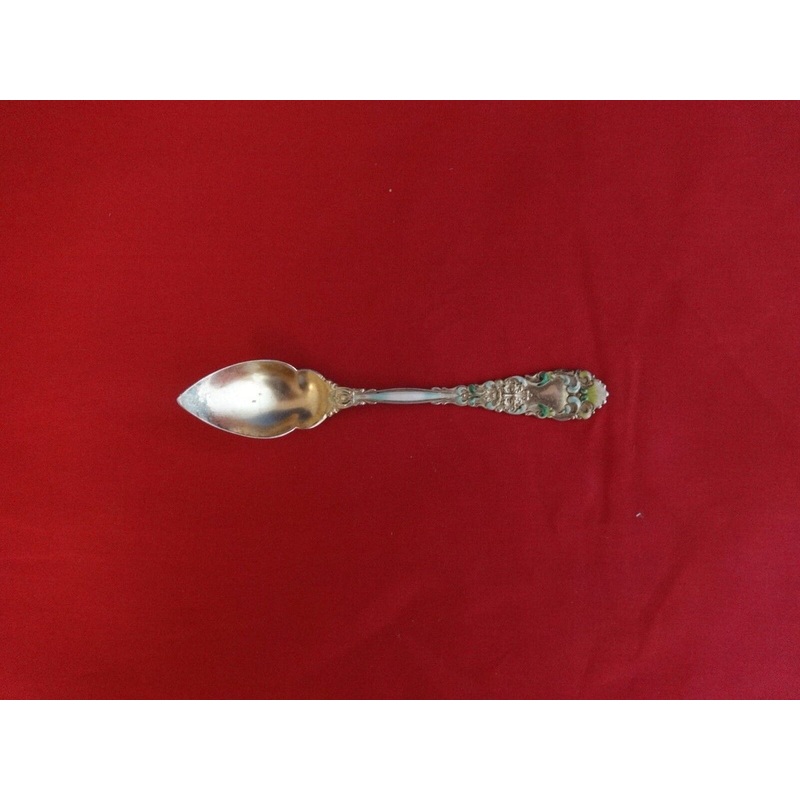 Renaissance by Dominick & Haff Sterling Grapefruit Spoon GW Orig Enameled 5 1/2"