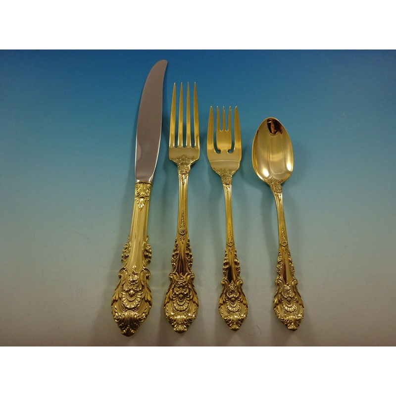 Sir Christopher Vermeil by Wallace Sterling Regular Size Place Setting(s) 4pc
