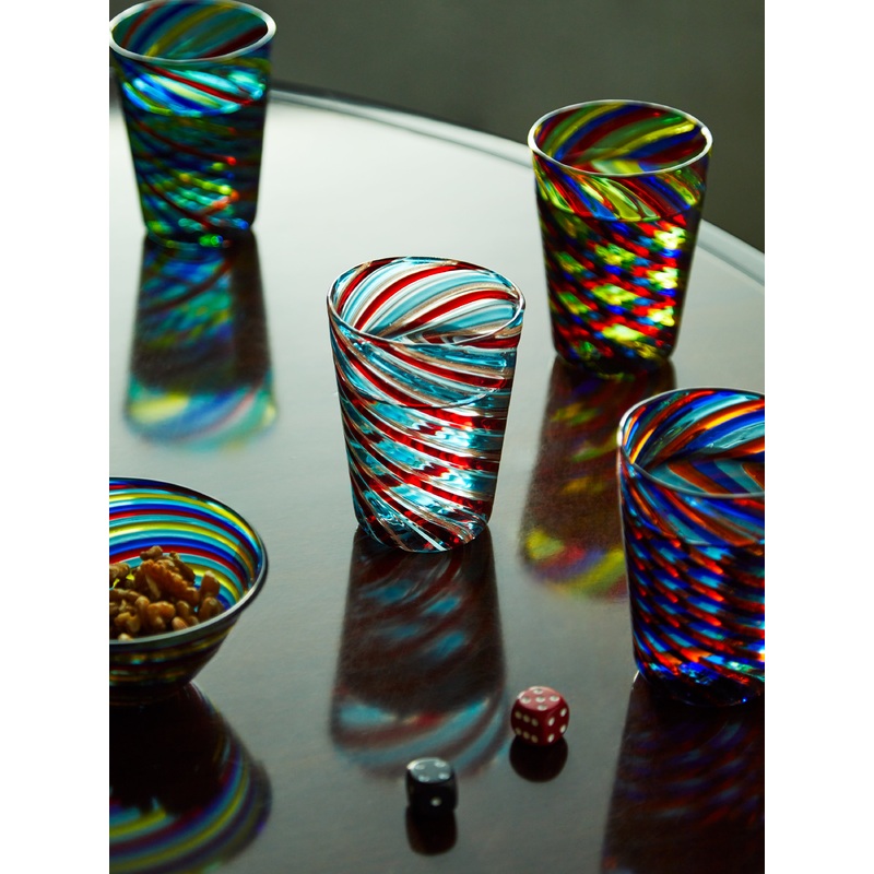 Filigrana Hand-Blown Murano Glass Tumblers (Set of 6)