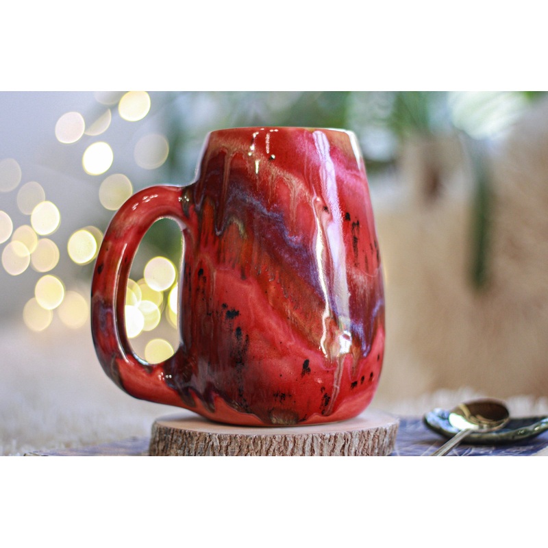 01-B Vibrant Red EXPERIMENT Mug - TOP SHELF, 21 oz.