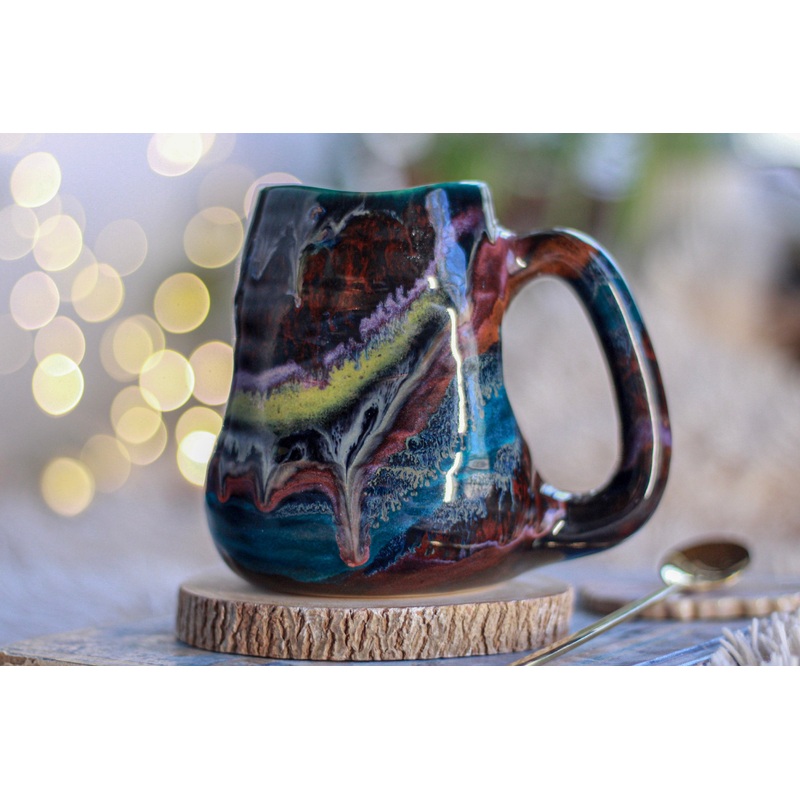 16-C Cosmic Grotto Textured Divot Mug - TOP SHELF, 16 oz.