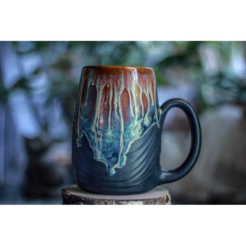 16-D New Wave Textured Stein Mug - TOP SHELF, 21 oz.