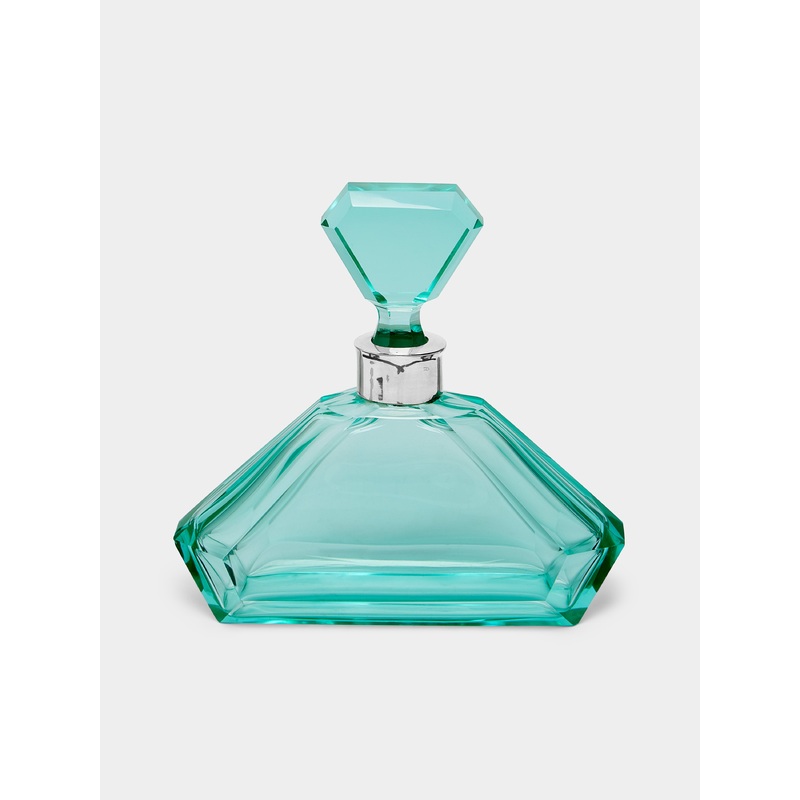 1930s Aqua Green Perfume Bottle