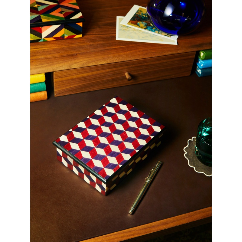 Geometric Wood Inlay Box