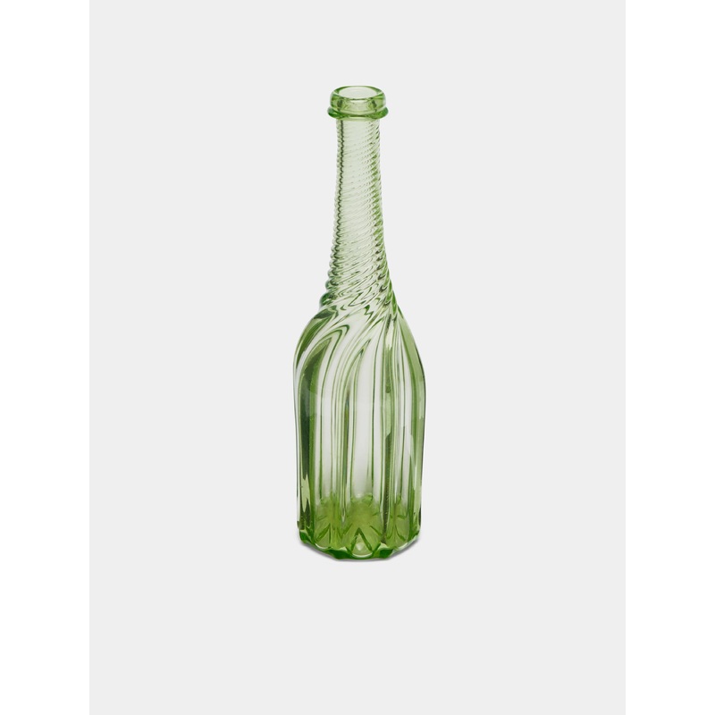 19th Century Fluted Glass Bottle Decanter (Set of 2)