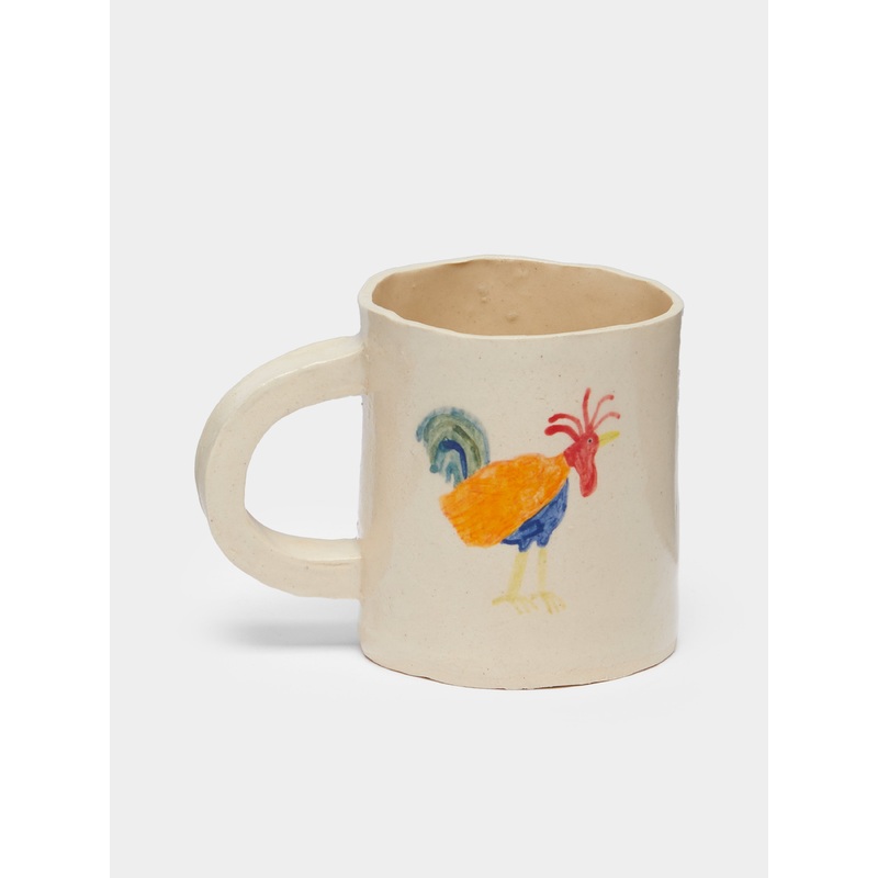 Cockerel Hand-Painted Ceramic Mug