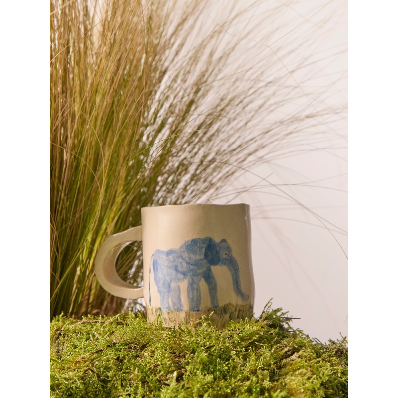 Elephant Mates Hand-Painted Ceramic Mug