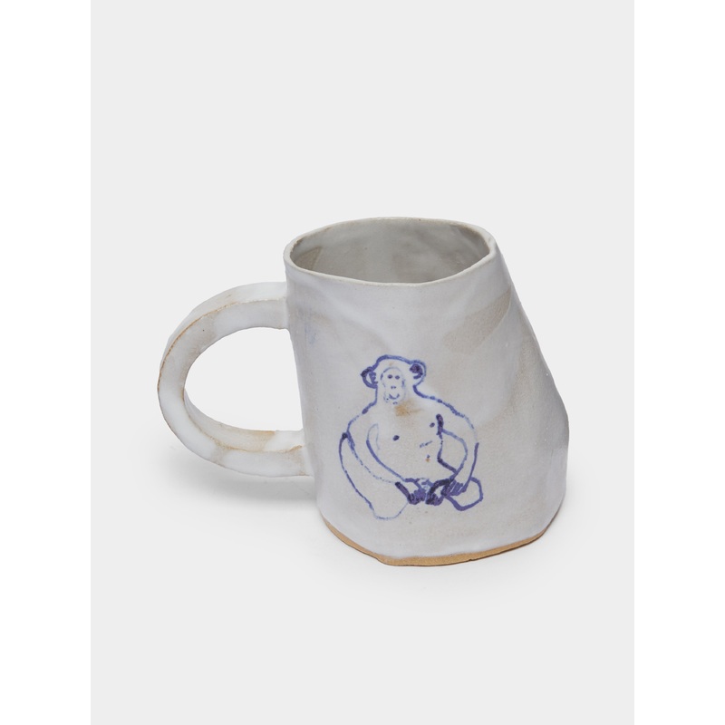 Monkey Hand-Painted Ceramic Mug