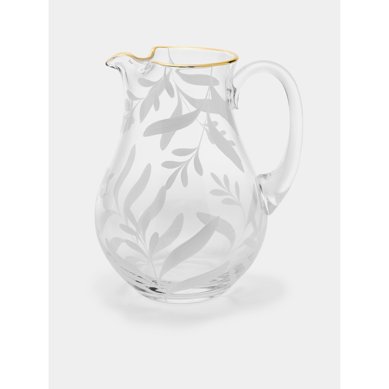 Saanen Hand-Painted Crystal Jug