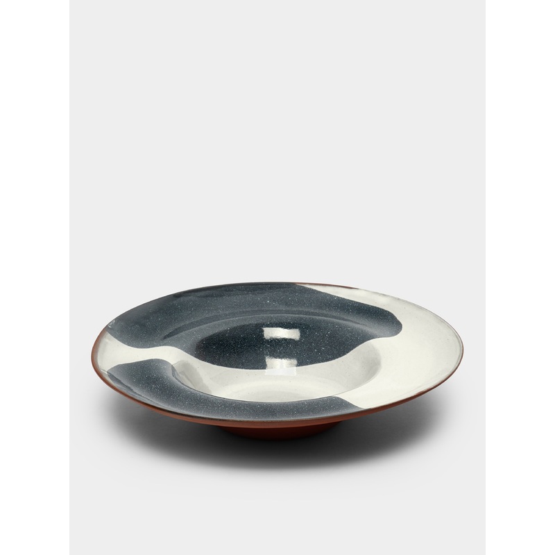 Hand-Glazed Terracotta Large Rimmed Bowls (Set of 4)