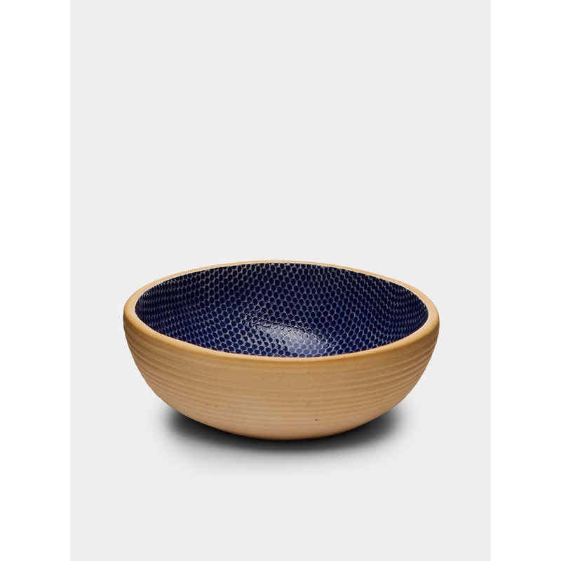 Hand-Printed Ceramic Soup Bowls (Set of 4)