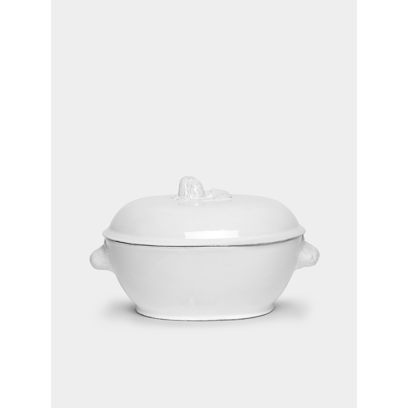 Lion Hand-Glazed Ceramic Soup Tureen